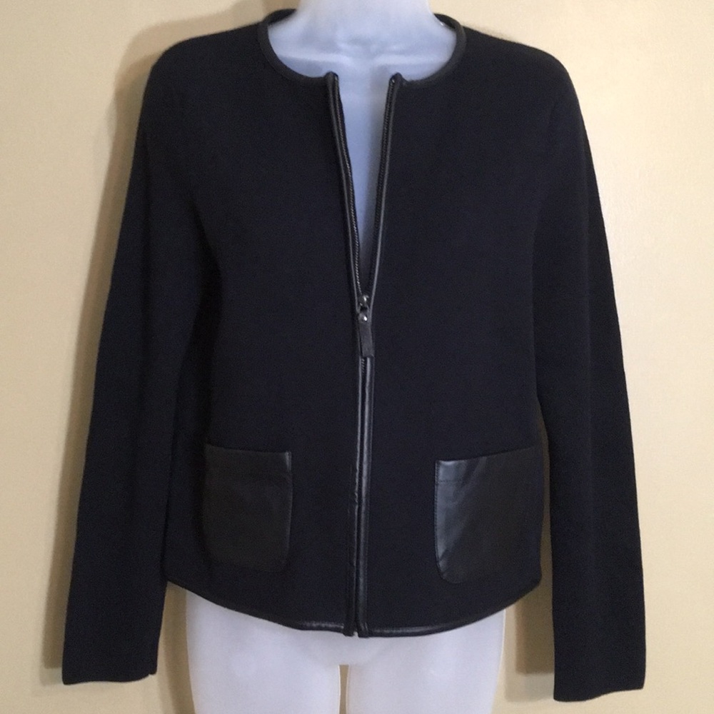 Lauren - Black soft zippered cardigan